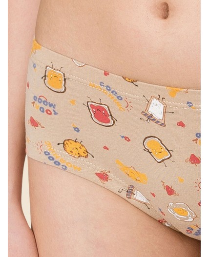 Трусы для девочек Терракотовый/бежевый(44/3)