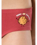 Трусы для девочек Терракотовый/бежевый(44/3)