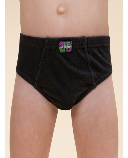 Трусы для мальчиков Черный/серый/черный(49/40/49)