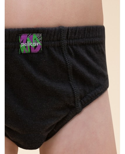 Трусы для мальчиков Черный/серый/черный(49/40/49)