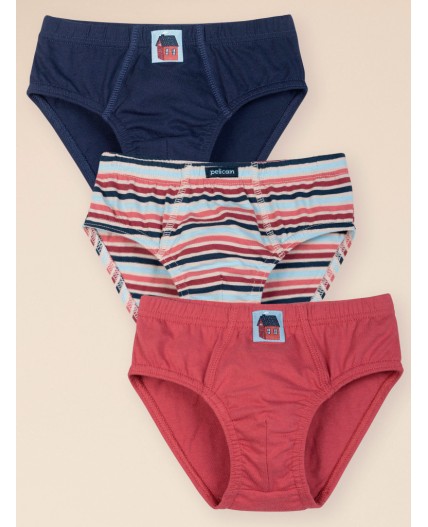 Трусы для мальчиков Бордовый/красный/темно-синий(5/18/54)