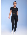 Лосины спортивные женские Черный(49)