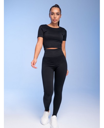 Лосины спортивные женские Черный(49)