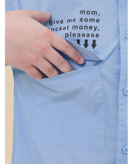 Сорочка верхняя для мальчиков Голубой(9)