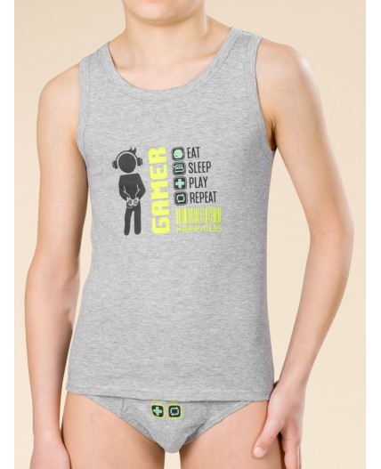 Майка для мальчиков Серый(40)