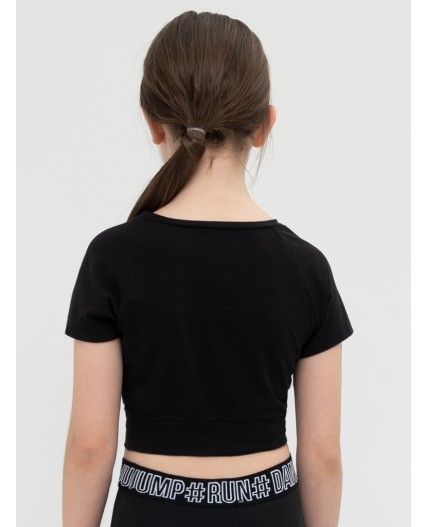 Футболка-топ для девочек Черный(49)
