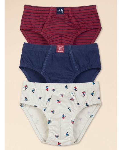 Трусы для мальчиков Серый/темно-синий/бордовый(40/54/5)