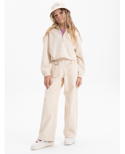 Брюки для девочек Кремовый(19)