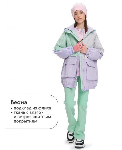 Ветровка для девочек Мятный(61)