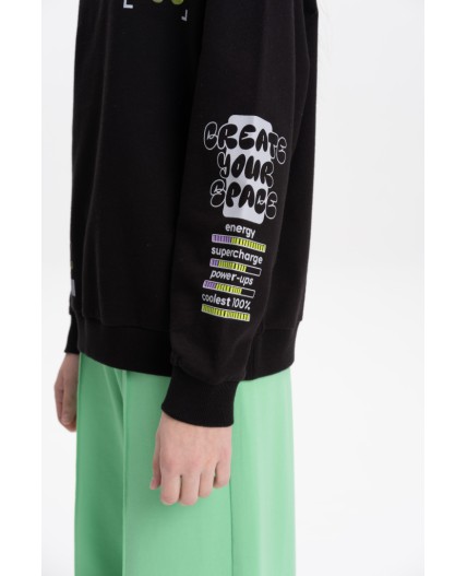 Толстовка для девочек Черный(49)