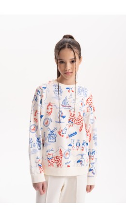 Толстовка для девочек Молочный(28)