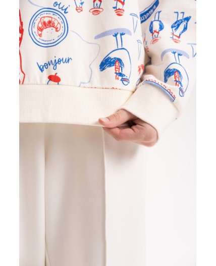 Толстовка для девочек Молочный(28)