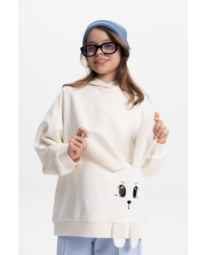 Толстовка для девочек Молочный(28)