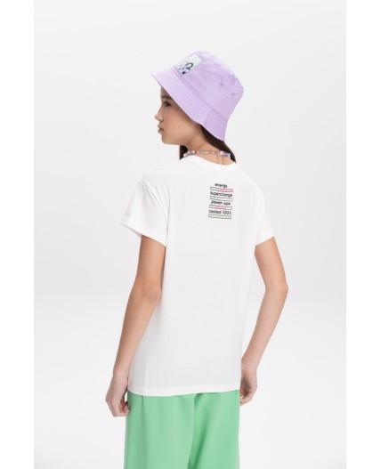 Футболка для девочек Молочный(28)