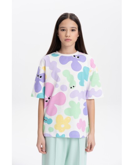 Футболка для девочек Молочный(28)