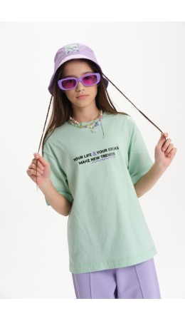Футболка для девочек Мятный(61)