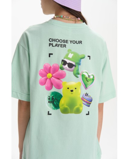 Футболка для девочек Мятный(61)