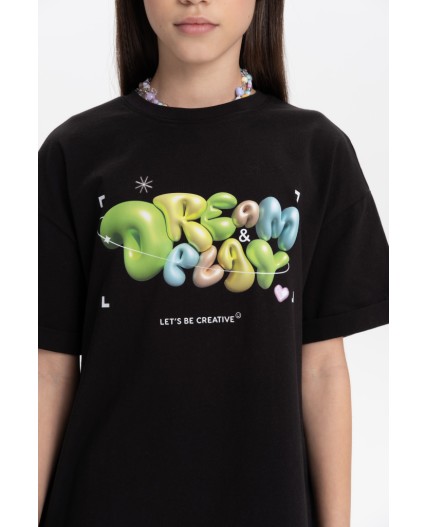 Футболка для девочек Черный(49)