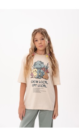 Футболка для девочек Кремовый(19)