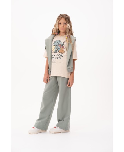 Футболка для девочек Кремовый(19)