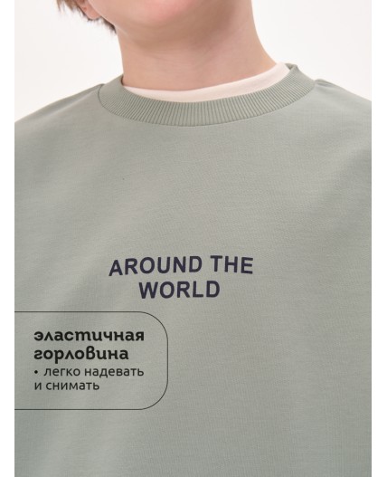 Толстовка для мальчиков Светло-зеленый(60)