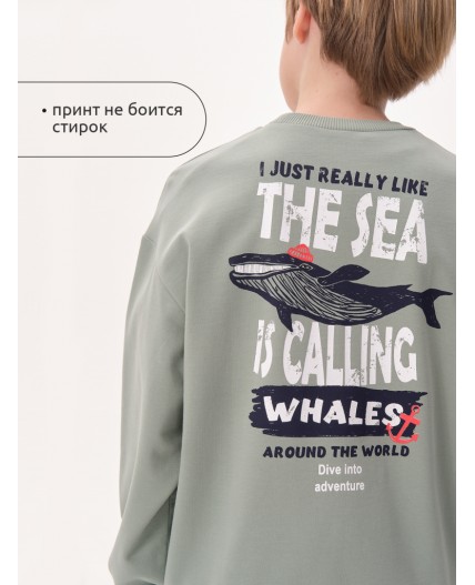 Толстовка для мальчиков Светло-зеленый(60)