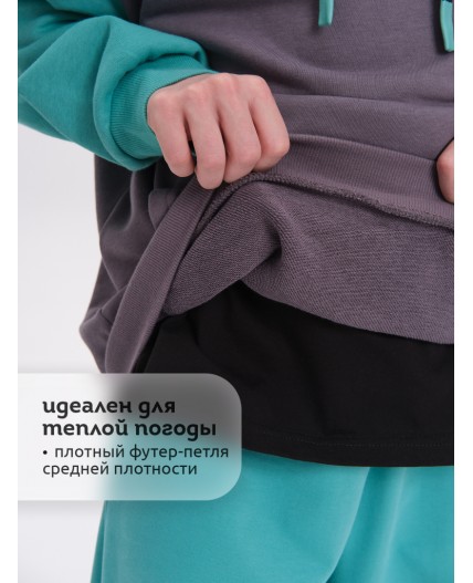 Толстовка для мальчиков Серый(40)