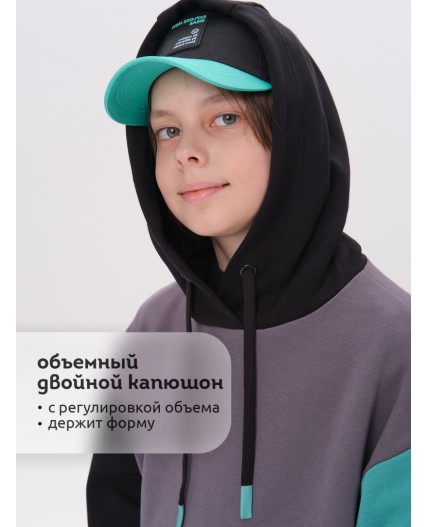 Толстовка для мальчиков Серый(40)