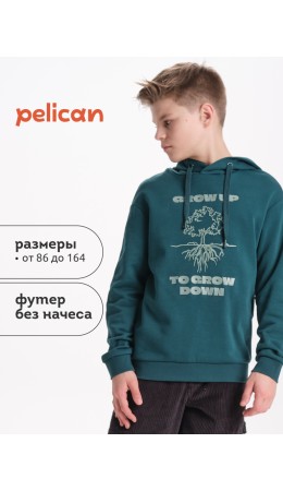 Толстовка для мальчиков Изумрудный(14)