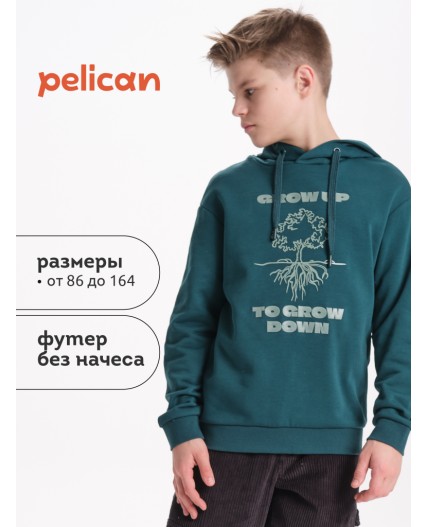 Толстовка для мальчиков Изумрудный(14)