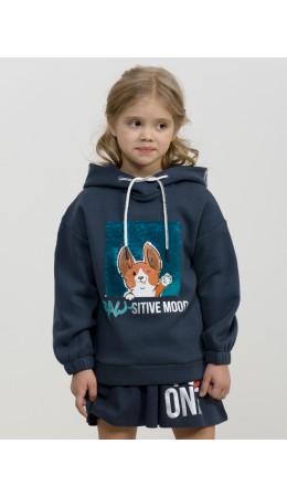 Толстовка для девочек Темно-серый(43)