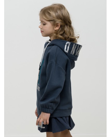 Толстовка для девочек Темно-серый(43)