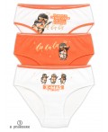 Трусы для девочек Белый/оранжевый/белый(2/31/2)