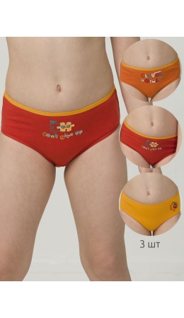Трусы для девочек Оранжевый/красный/терракотовый(31/18/44)