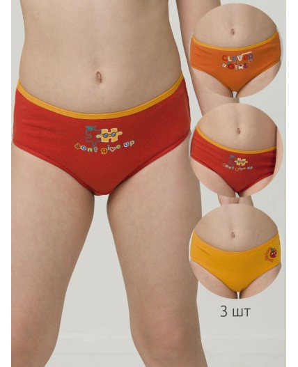 Трусы для девочек Оранжевый/красный/терракотовый(31/18/44)