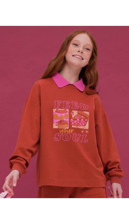 Толстовка для девочек Шоколадный(50)