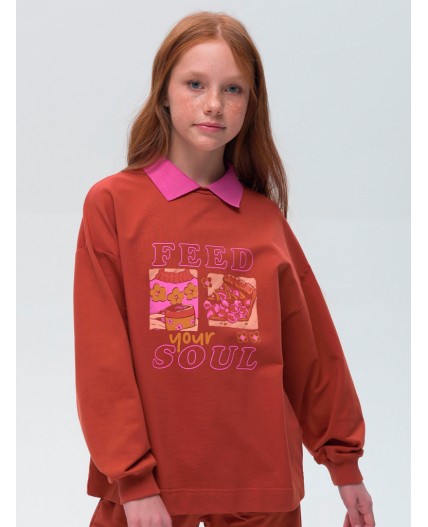 Толстовка для девочек Шоколадный(50)