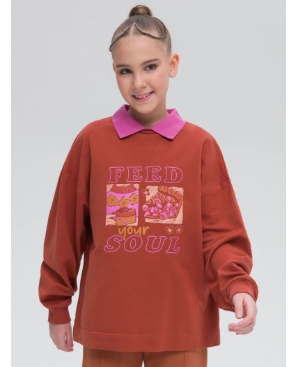 Толстовка для девочек Шоколадный(50)