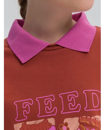 Толстовка для девочек Шоколадный(50)