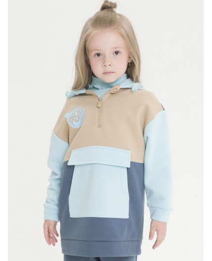 Толстовка для девочек Темно-серый(43)