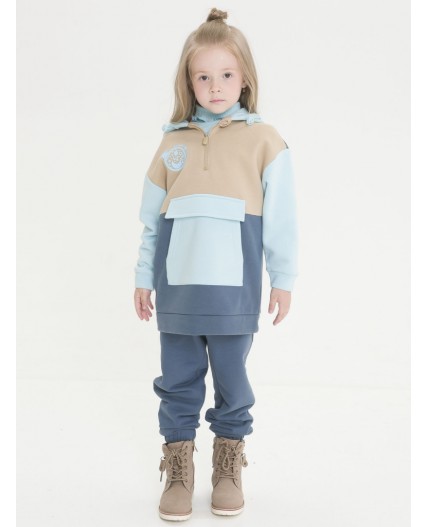 Толстовка для девочек Темно-серый(43)