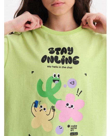 Пижама для девочек Яблочный(51)