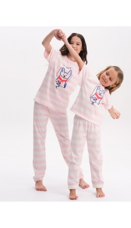 Пижама для девочек Бледно-розовый(65)