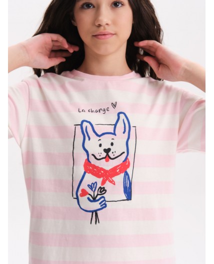 Пижама для девочек Бледно-розовый(65)