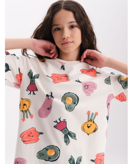 Пижама для девочек Молочный(28)