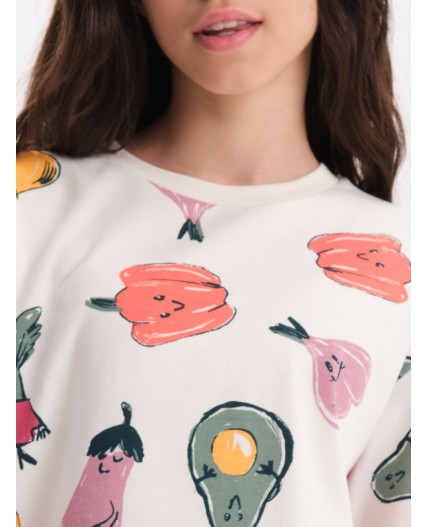 Пижама для девочек Молочный(28)