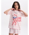 Пижама для девочек Бледно-розовый(65)