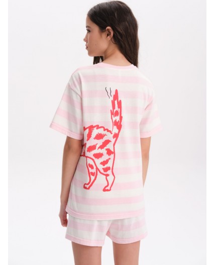 Пижама для девочек Бледно-розовый(65)