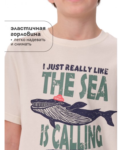 Футболка для мальчиков Молочный(28)