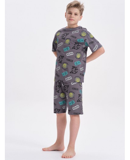 Пижама для мальчиков Серый(40)